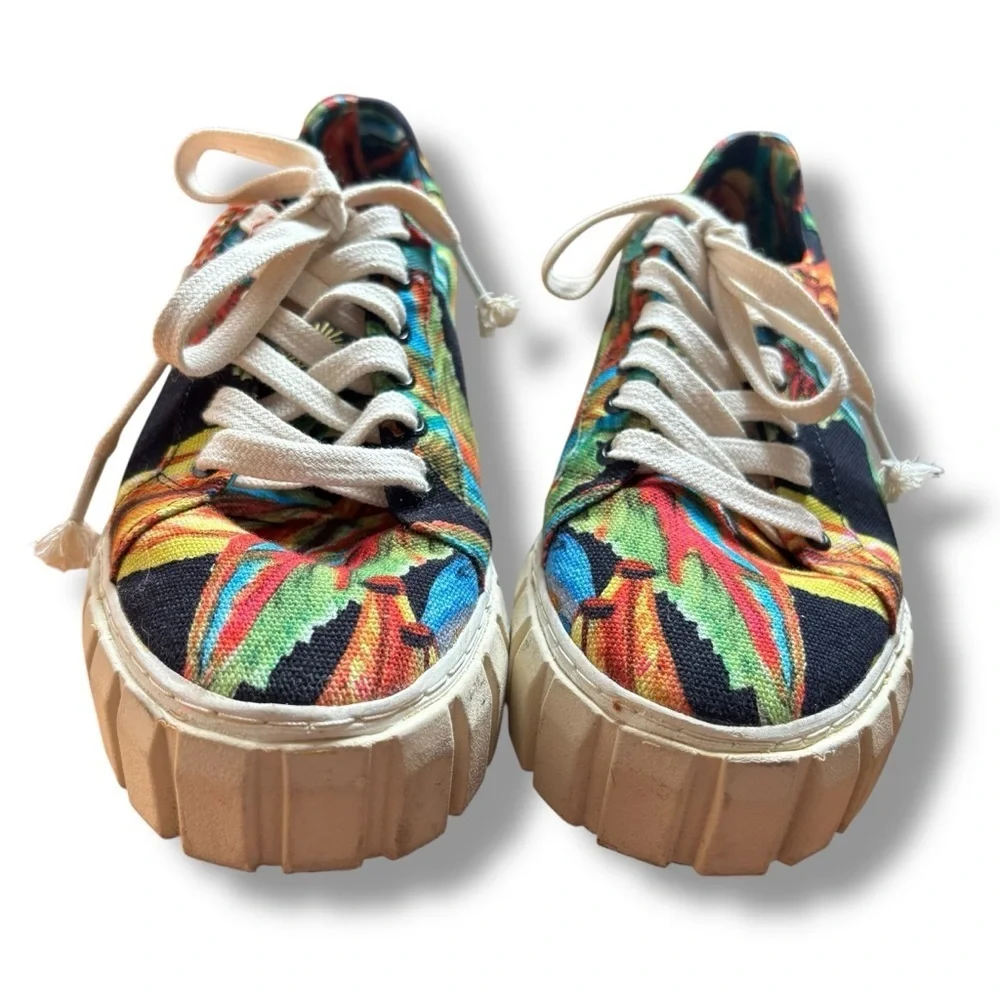 Farm Rio Black Multicolor Banana Platform Sneakers - Size 9.5 Women's - Picture 3 of 11